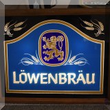 C29. Lighted Lowenbrau beer sign. 